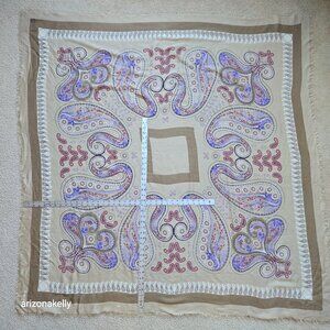 Silk/Cashmere/Wool Large Lightweight Scarf Italy Fiorio